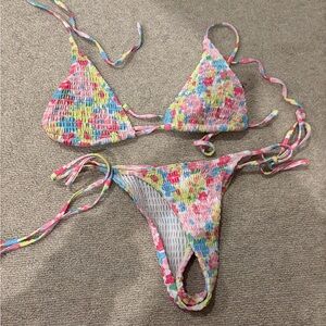 SHEIN Colorful Floral Bikini Set